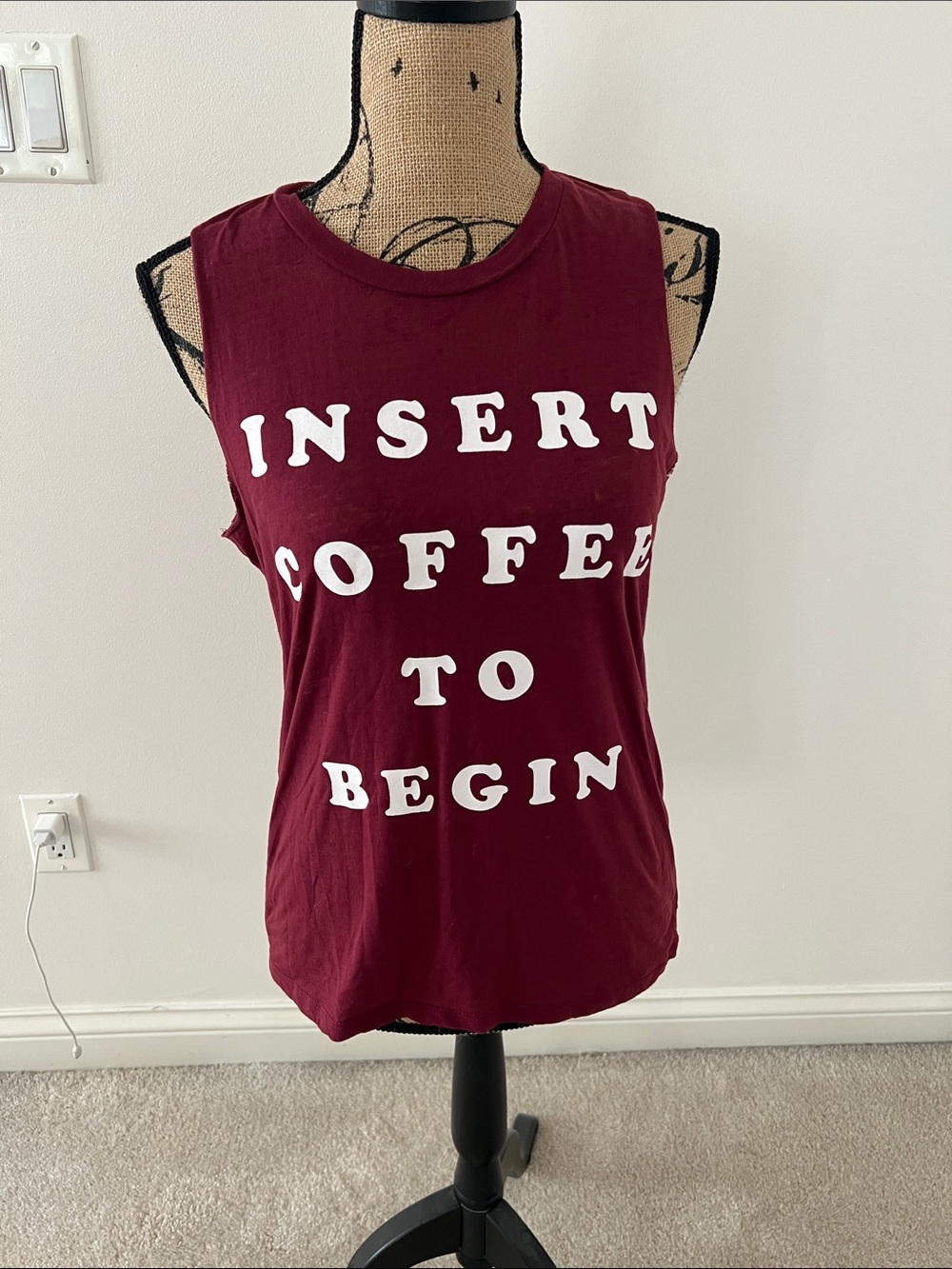Fifth Sun Burgundy Graphic Tank – White Lettering